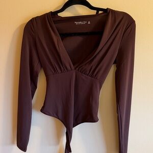 Abercrombie & Fitch Maroon Soft Collection Top